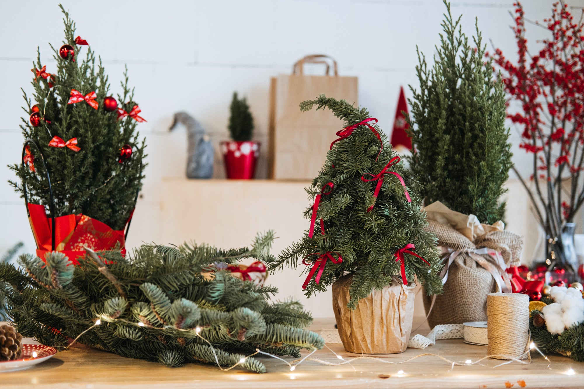 Artificial Christmas Pine Trees