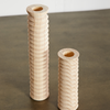 Spiral Pine Modern Wood Candle Candlestick Holder