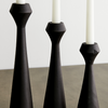 Tapered Diamond Wood Candle Holder