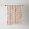 Blush Pink Plaid Hand-Loomed Cotton Bobble Mat