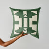 Ndebele Forest Green Throw Pillow