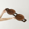 Bamenda Duo Circular Wooden Serving Tray