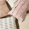 Linear Dusty Rose Hand-Felted Merino Wool Throw Pillow