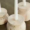 Organic Wood Taper Candlestick Holder