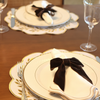 Brown Velvet Bow Napkin Rings (Set of 2)