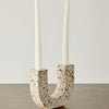 U-shaped Neutral Terrazzo Taper Candle Holder