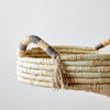 Natural Banded Betty Tray with Tassel