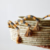 Peach Banded Betty Tray with Tassel