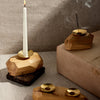 Double Wooden Incense and Candle Holder by Dor+Kie