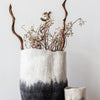 Eclipse Black & White Wool Floor Vase