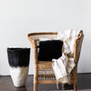 Eclipse Black & White Wool Floor Vase