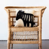Felted Wool Zebra Throw Pillow