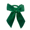 Green Velvet Bow Napkin Rings (Set of 2)