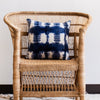 Adire Tie-Dye Wool Blue Indigo Throw Pillow