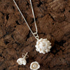 Mini Buttercup Stud Earrings & Protea Floral Necklace Bundle
