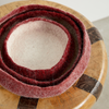 Berry Red Decorative Wool Nesting Bowls