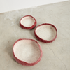 Berry Red Decorative Wool Nesting Bowls