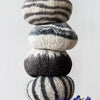 Midnight Ombre Hand-Felted Wool Decorative Ukhamba Bowl