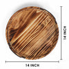 Aria Scorched Wood Serving Tray with Handles