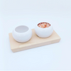 Dipping & Spice Wooden and Ceramic Bowl Pair