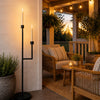 50 Inch Black Iron Floor Candelabra