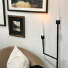 50 Inch Black Iron Floor Candelabra