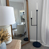 50 Inch Black Iron Floor Candelabra