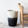 Eclipse Black & White Wool Floor Vase