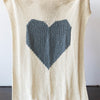 Hand-Knitted Merino Wool Heart Throw Blanket