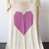 Hand-Knitted Merino Wool Heart Throw Blanket