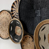 Hand-Painted Black Binga Flat Basket