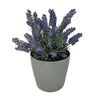 7" Gray Round Self-Watering Bamboo Pot