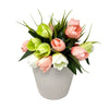 7" Cream Round Self-Watering Bamboo Pot