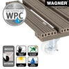 15.4" Taupe Square WPC Plant Caddy
