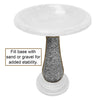 24" Azure Fiber Clay Birdbath