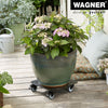 11.4" Black Square Aluminum Plant Caddy