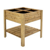 Square Raised Bed with Shelf