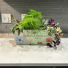 16" Flowers Rectangular Self-Watering Bamboo Planter