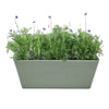 16" Sage Green Rectangular Self-Watering Bamboo Planter