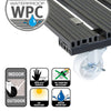 15.4" Gray Square WPC Plant Caddy