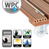 15.4" Terra Cotta Square WPC Plant Caddy