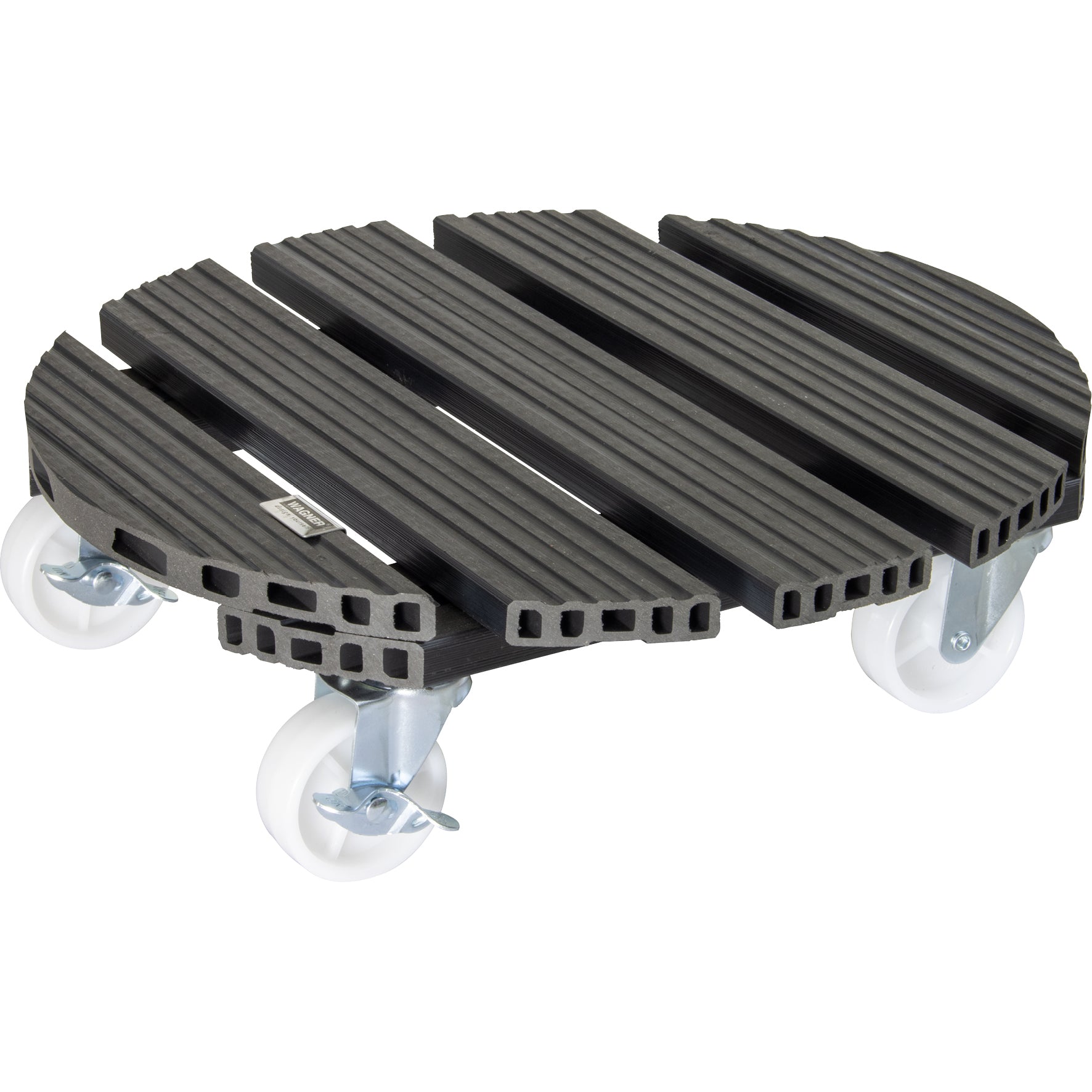 15.1" Gray Round WPC Plant Caddy