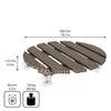 20" Taupe Round WPC Plant Caddy