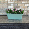 16" Sage Green Rectangular Self-Watering Bamboo Planter