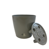7" Gray Round Self-Watering Bamboo Pot