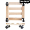 10" Natural Square Wooden Plant Caddy