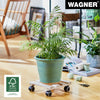 10" Natural Square Wooden Plant Caddy
