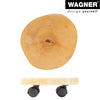 10" Natural Birch Round Wooden Plant Caddy