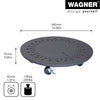 13.4" Charcoal Round Stone Plant Caddy