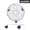 11.4" White Round Cast Iron Plant Caddy